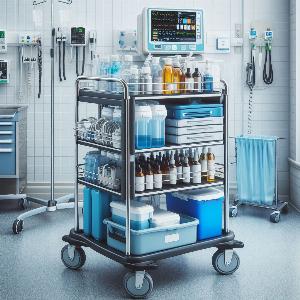 A utility cart for medical equipment in Healthcare Facilities-4